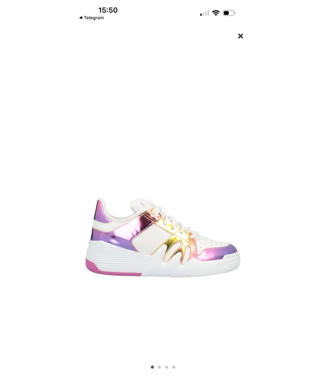 GIUSEPPE ZANOTTI DESIGN Мульти кожаные кроссовки, фото 7