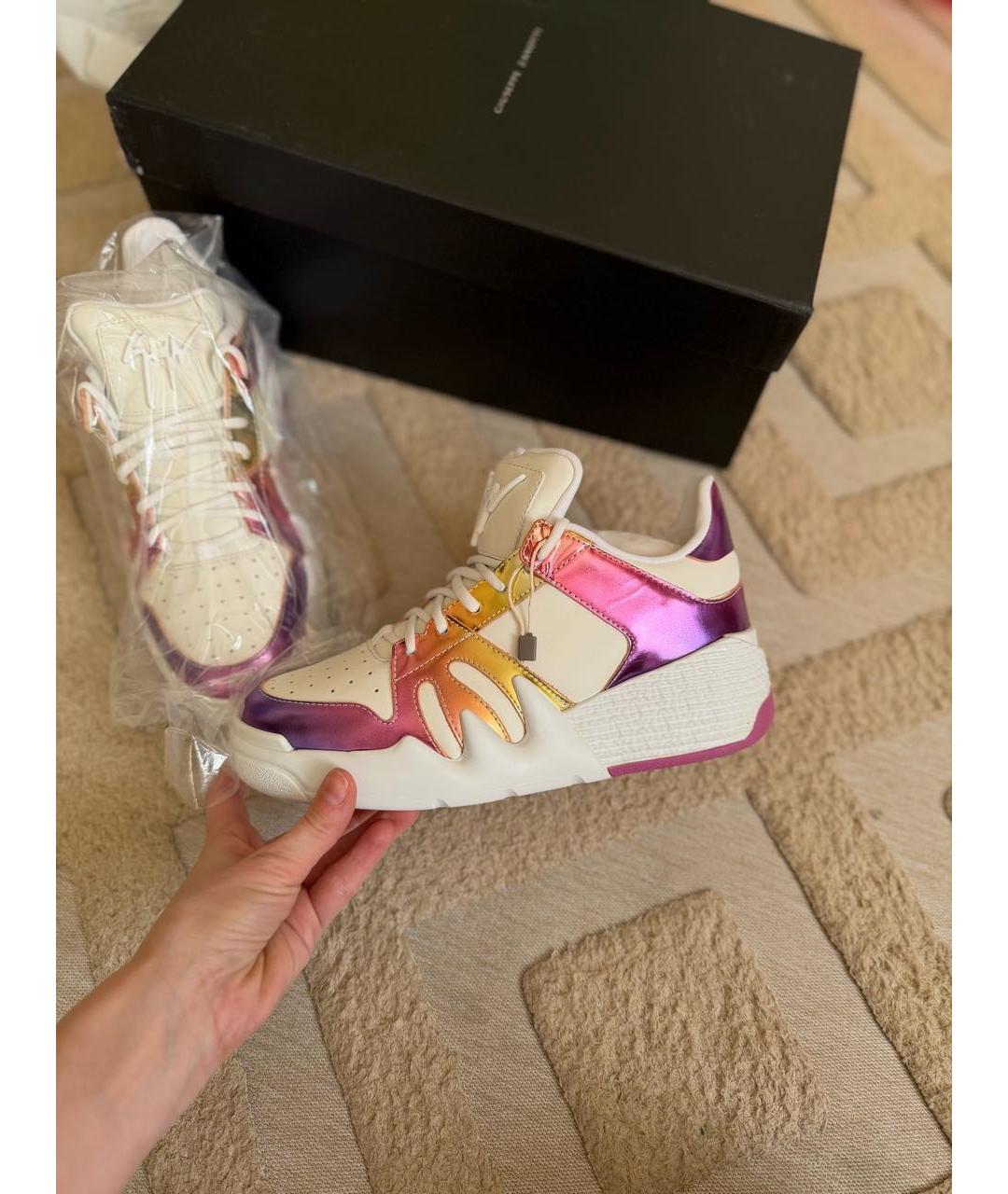 GIUSEPPE ZANOTTI DESIGN Мульти кожаные кроссовки, фото 4