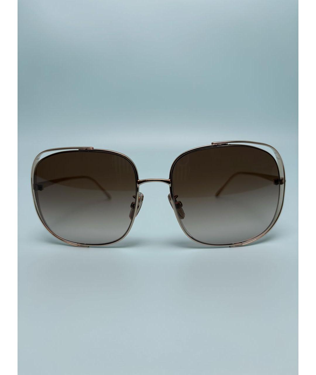 LOEWE Коричневые металлические солнцезащитные очки, фото 7