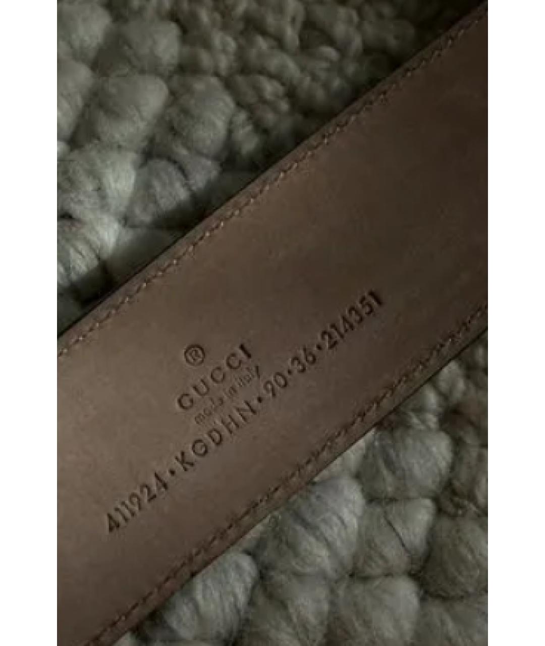 GUCCI Бежевый кожаный ремень, фото 2