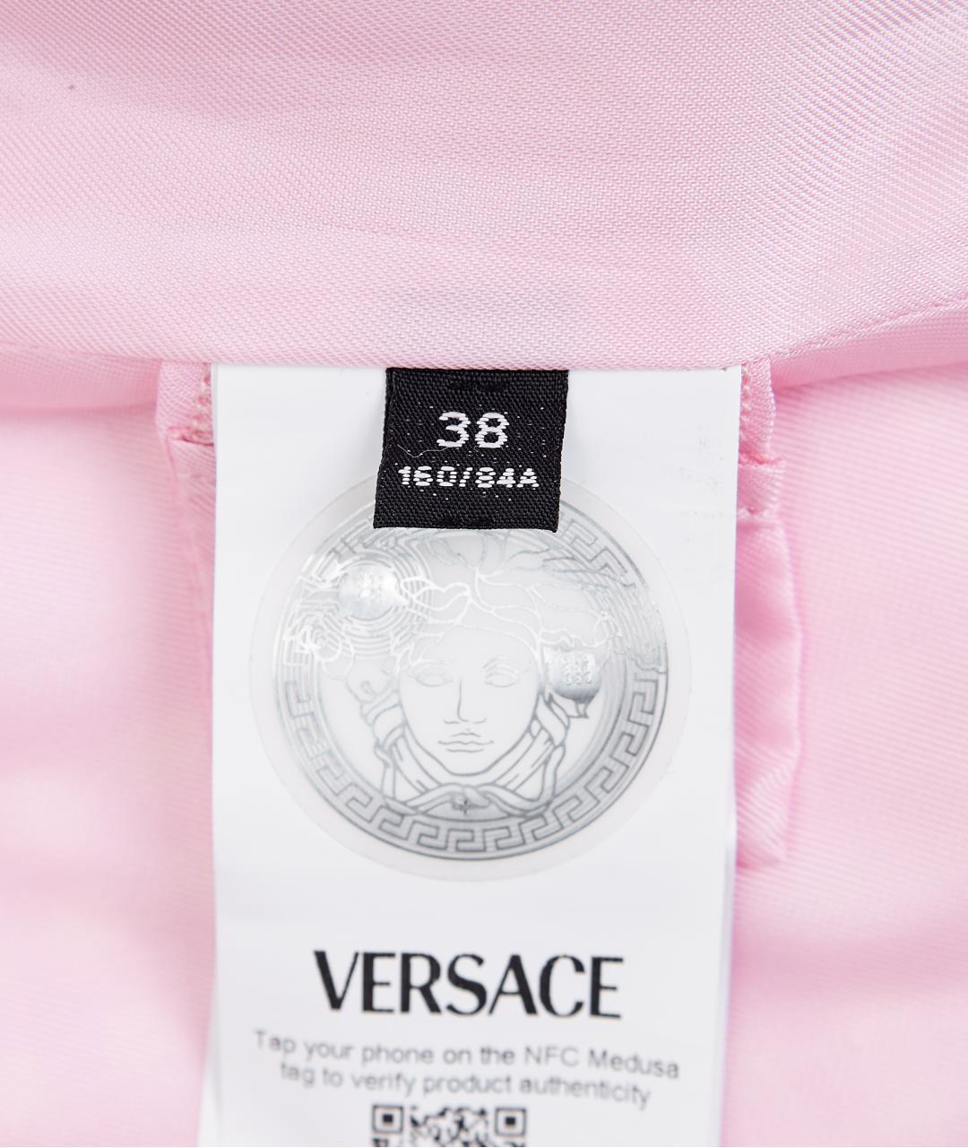 VERSACE Розовая шерстяная майка, фото 3
