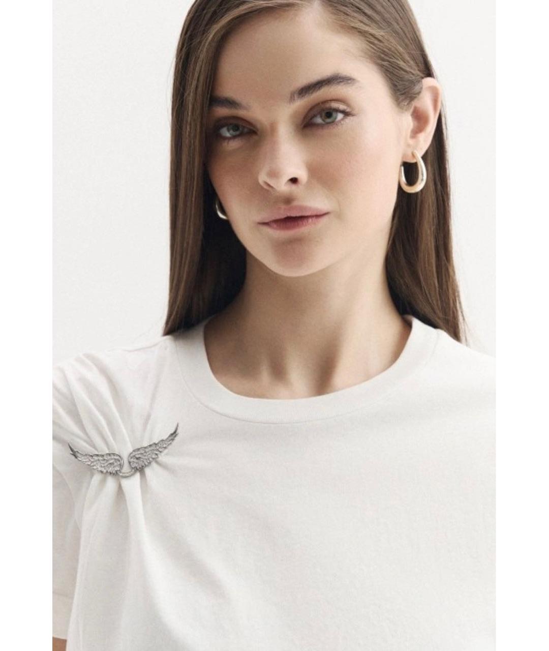 ZADIG & VOLTAIRE Белая хлопковая футболка, фото 3