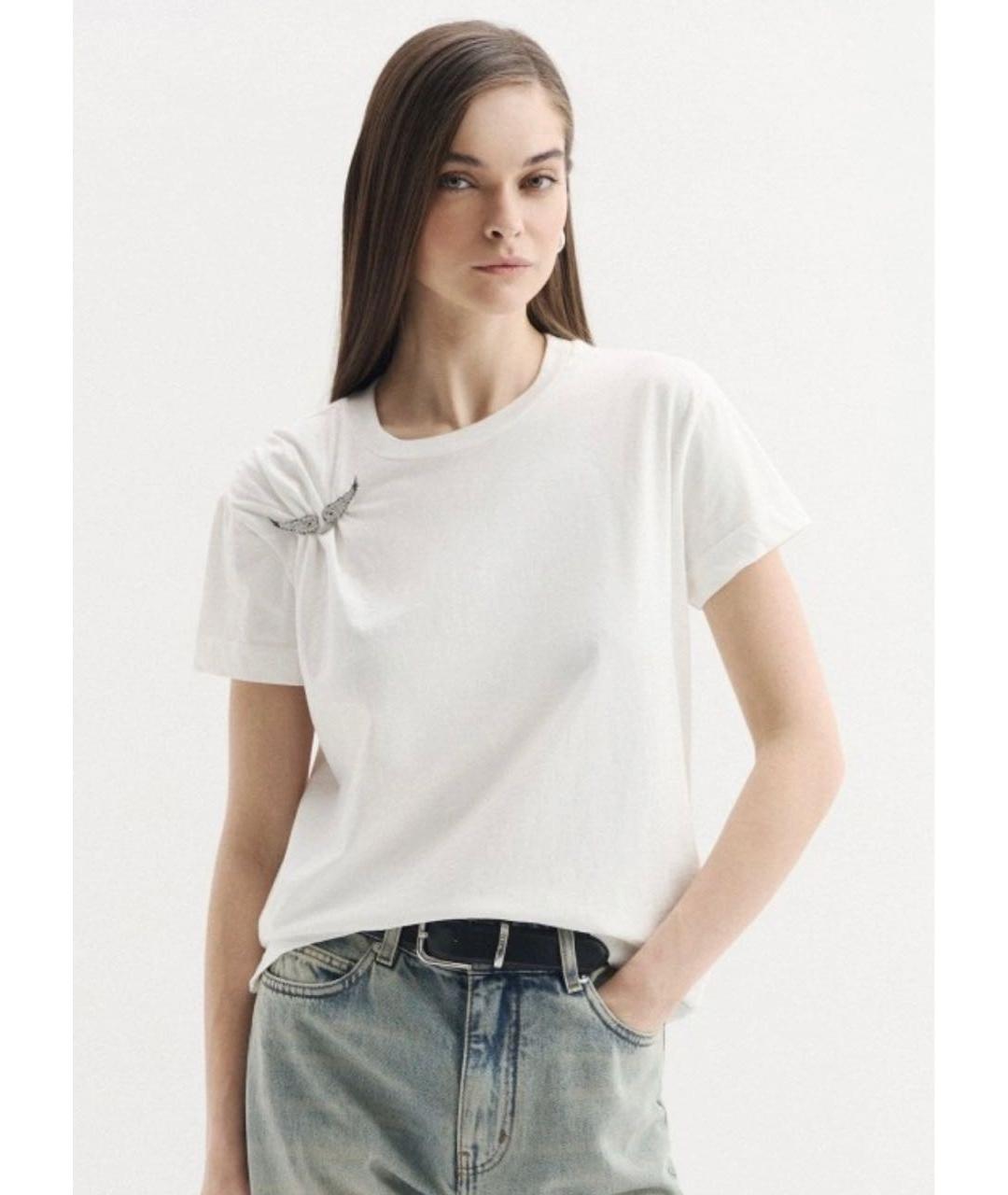 ZADIG & VOLTAIRE Белая хлопковая футболка, фото 5