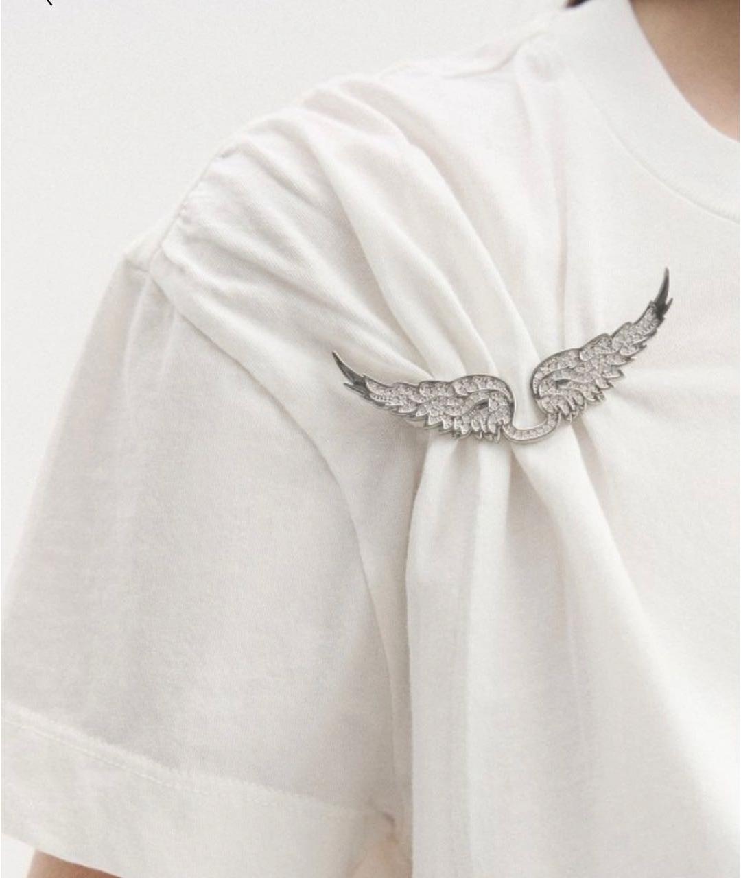 ZADIG & VOLTAIRE Белая хлопковая футболка, фото 4