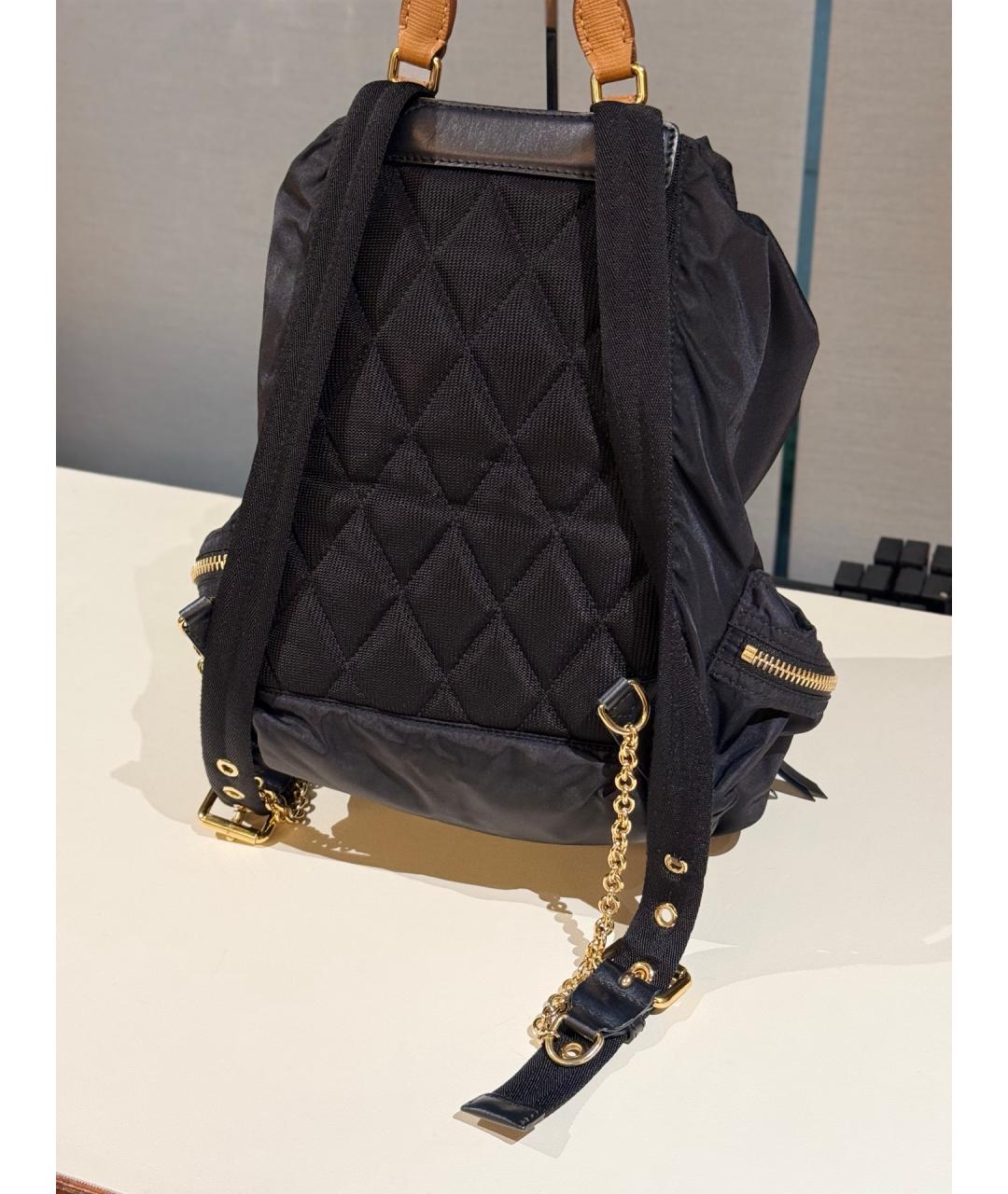 BURBERRY Черный деним рюкзак, фото 6