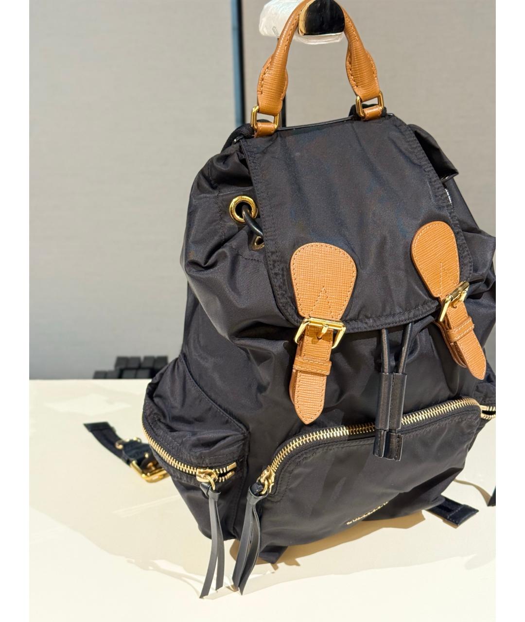 BURBERRY Черный деним рюкзак, фото 3