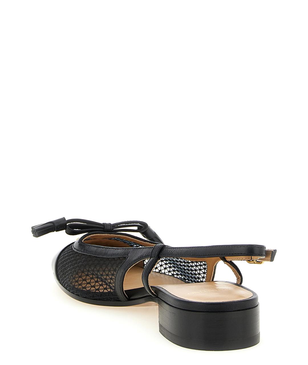 VALENTINO Черные кожаные балетки, фото 3