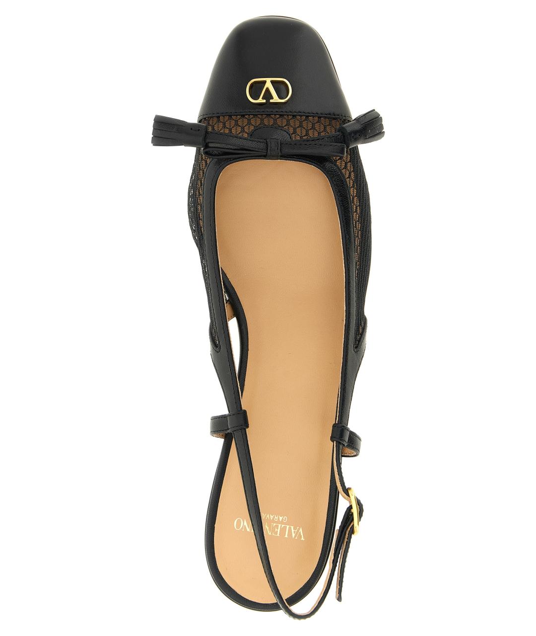 VALENTINO Черные кожаные балетки, фото 4