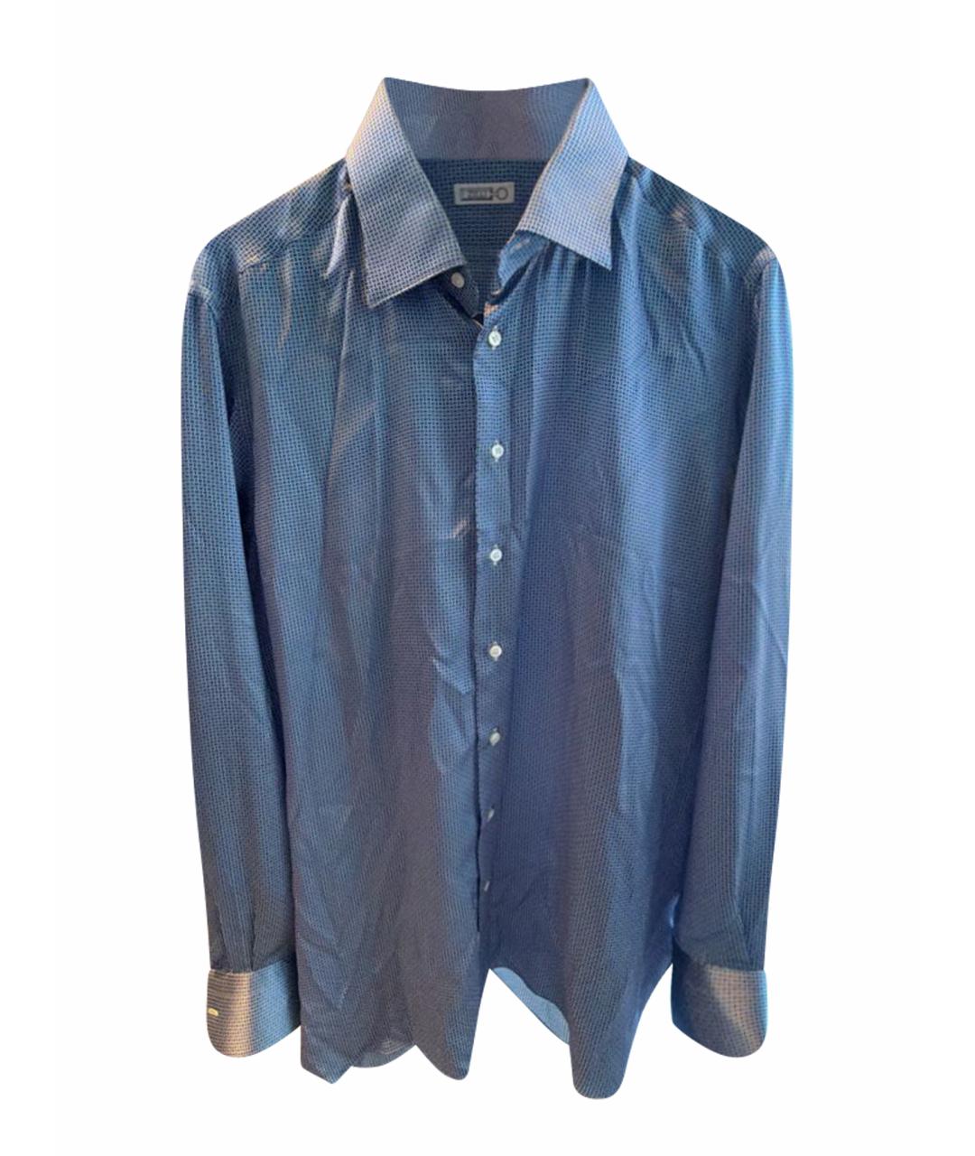 ZILLI Синяя шелковая кэжуал рубашка, фото 1