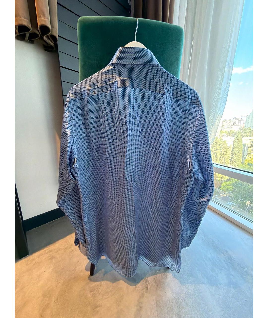 ZILLI Синяя шелковая кэжуал рубашка, фото 2