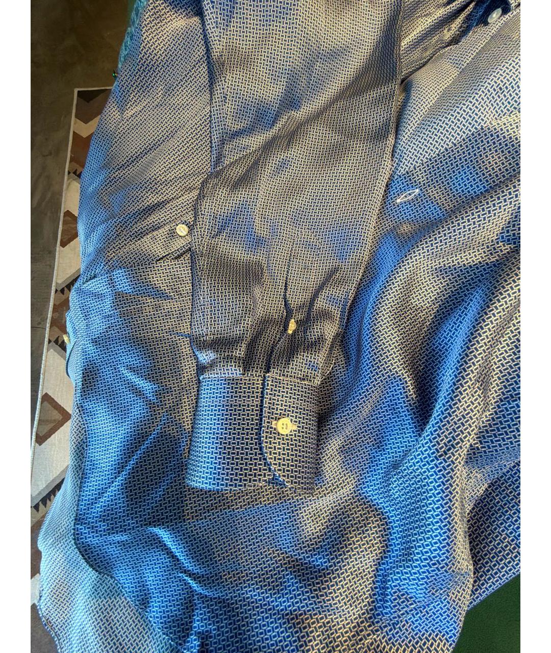 ZILLI Синяя шелковая кэжуал рубашка, фото 4