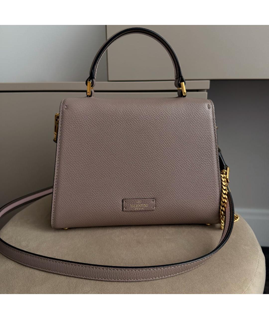 RED VALENTINO Бежевая кожаная сумка через плечо, фото 3