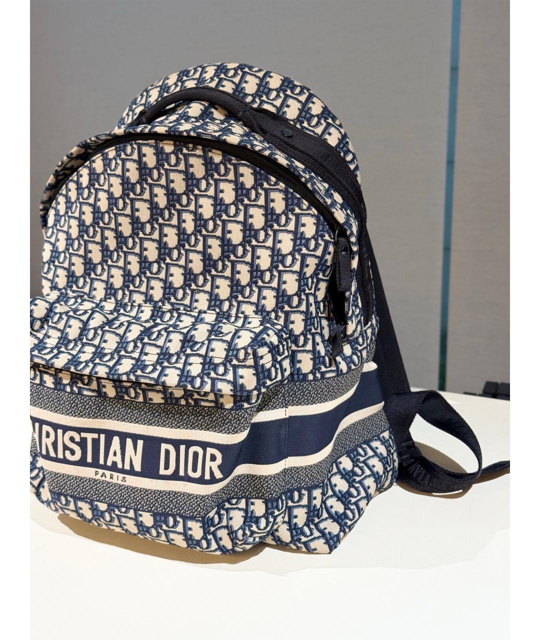 CHRISTIAN DIOR Синий деним рюкзак, фото 2