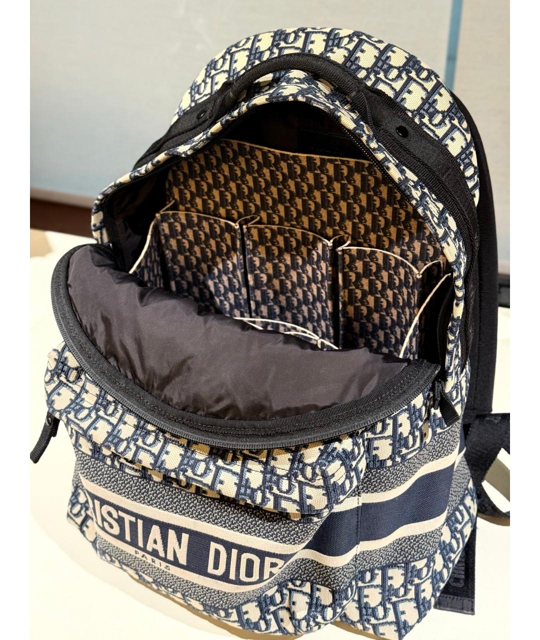 CHRISTIAN DIOR Синий деним рюкзак, фото 6