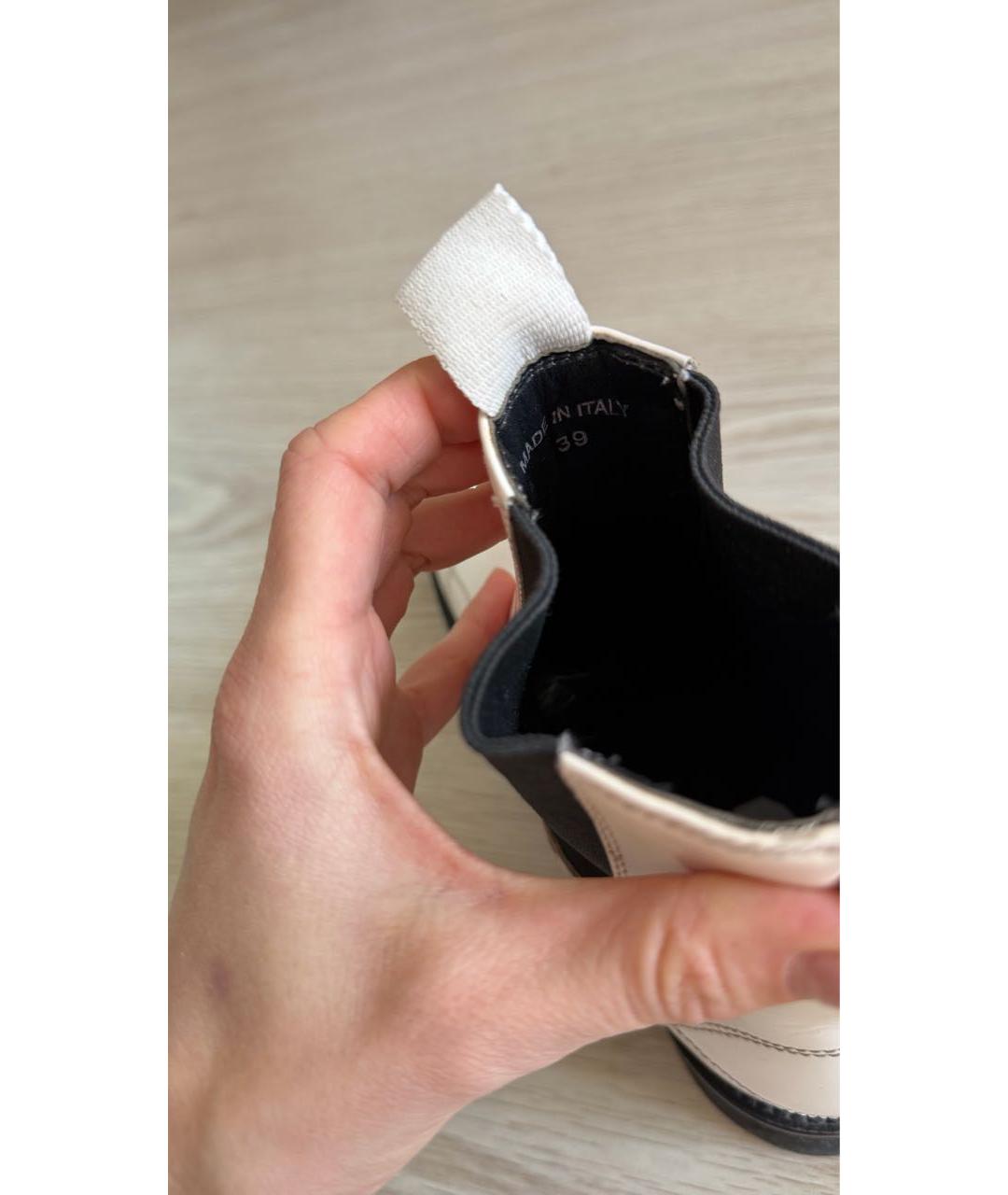 OFF-WHITE Белые кожаные полусапоги, фото 3