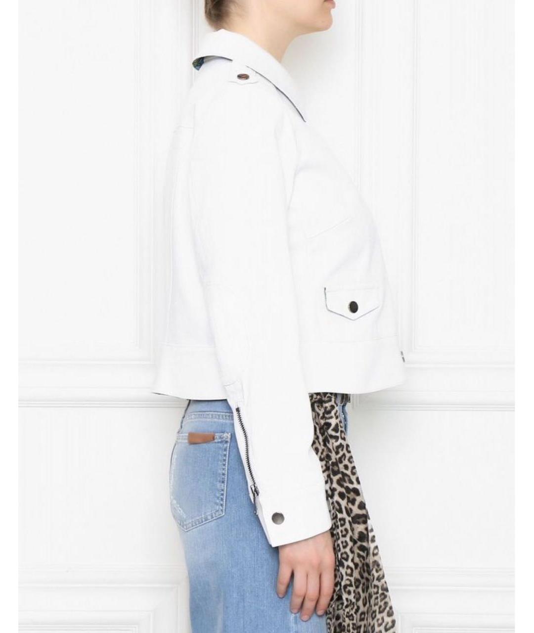 MAX MARA Белая хлопковая куртка, фото 5