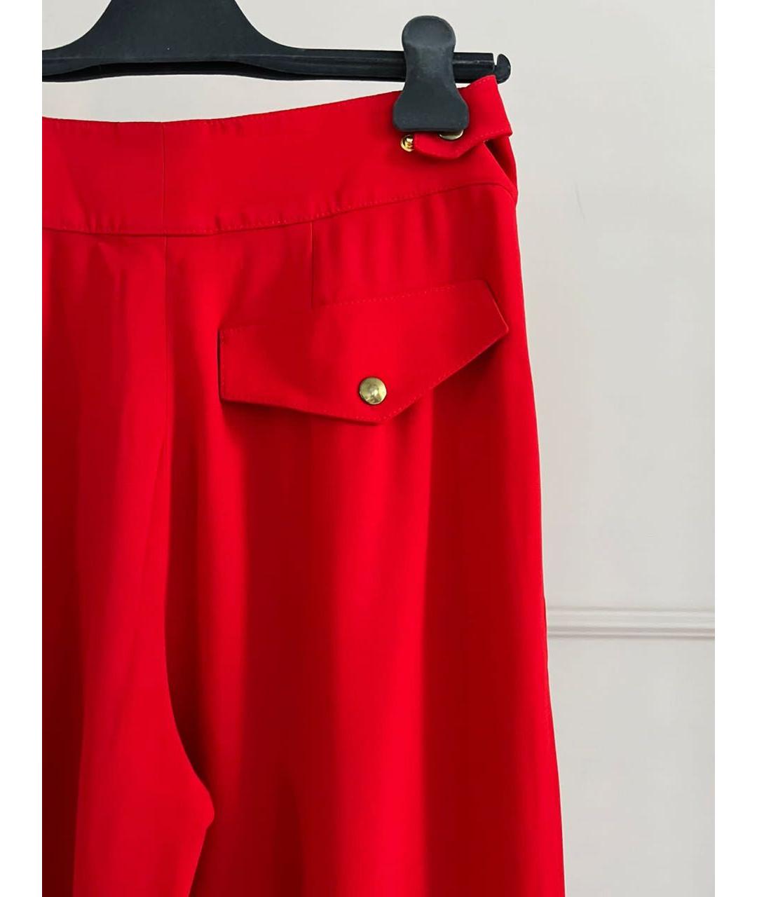 VALENTINO Красные прямые брюки, фото 4