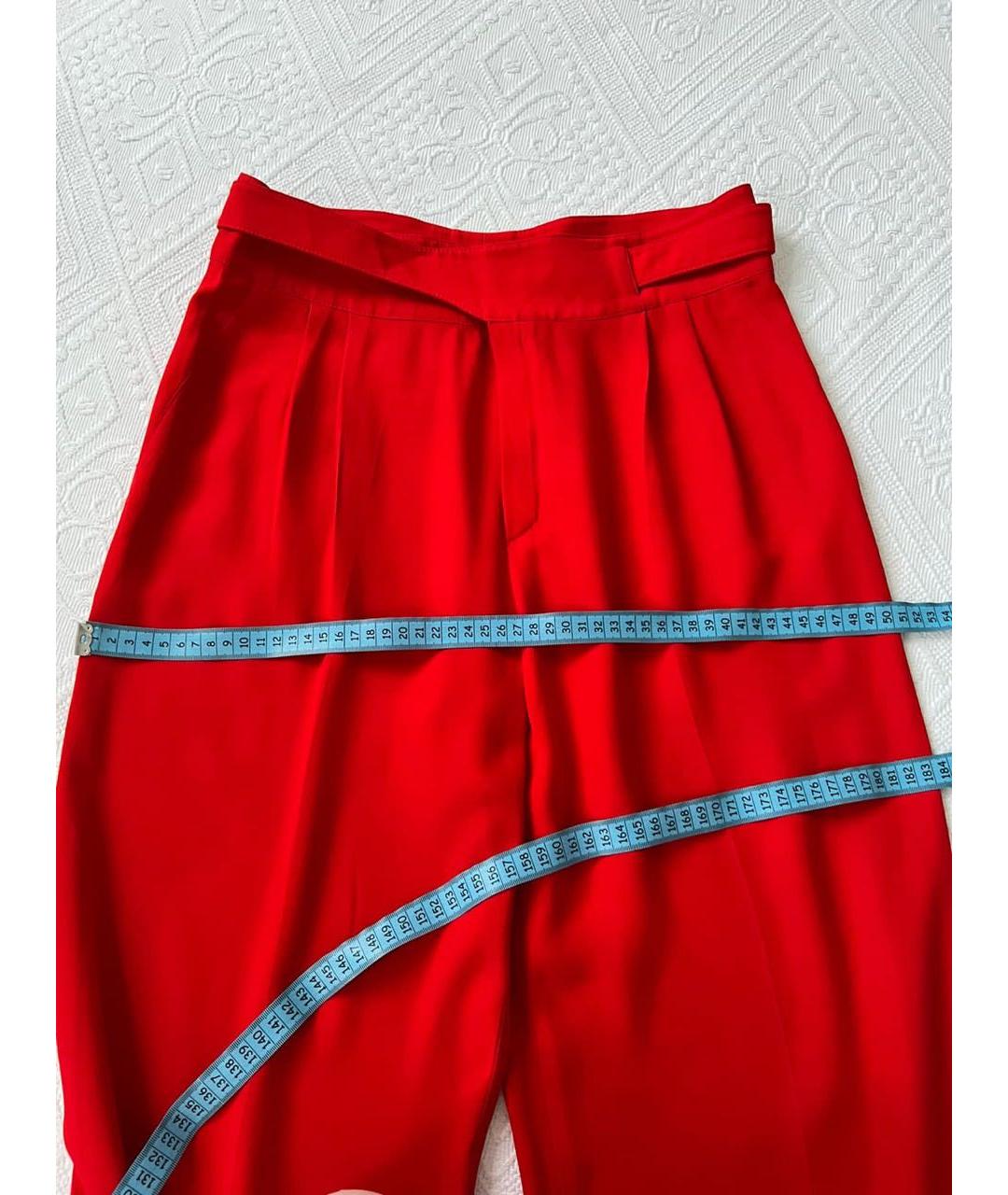 VALENTINO Красные прямые брюки, фото 5