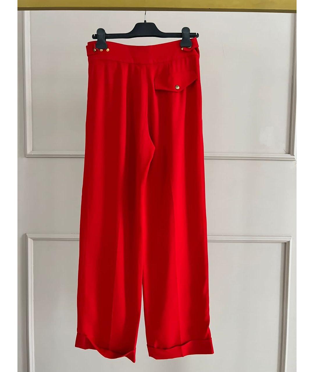VALENTINO Красные прямые брюки, фото 2