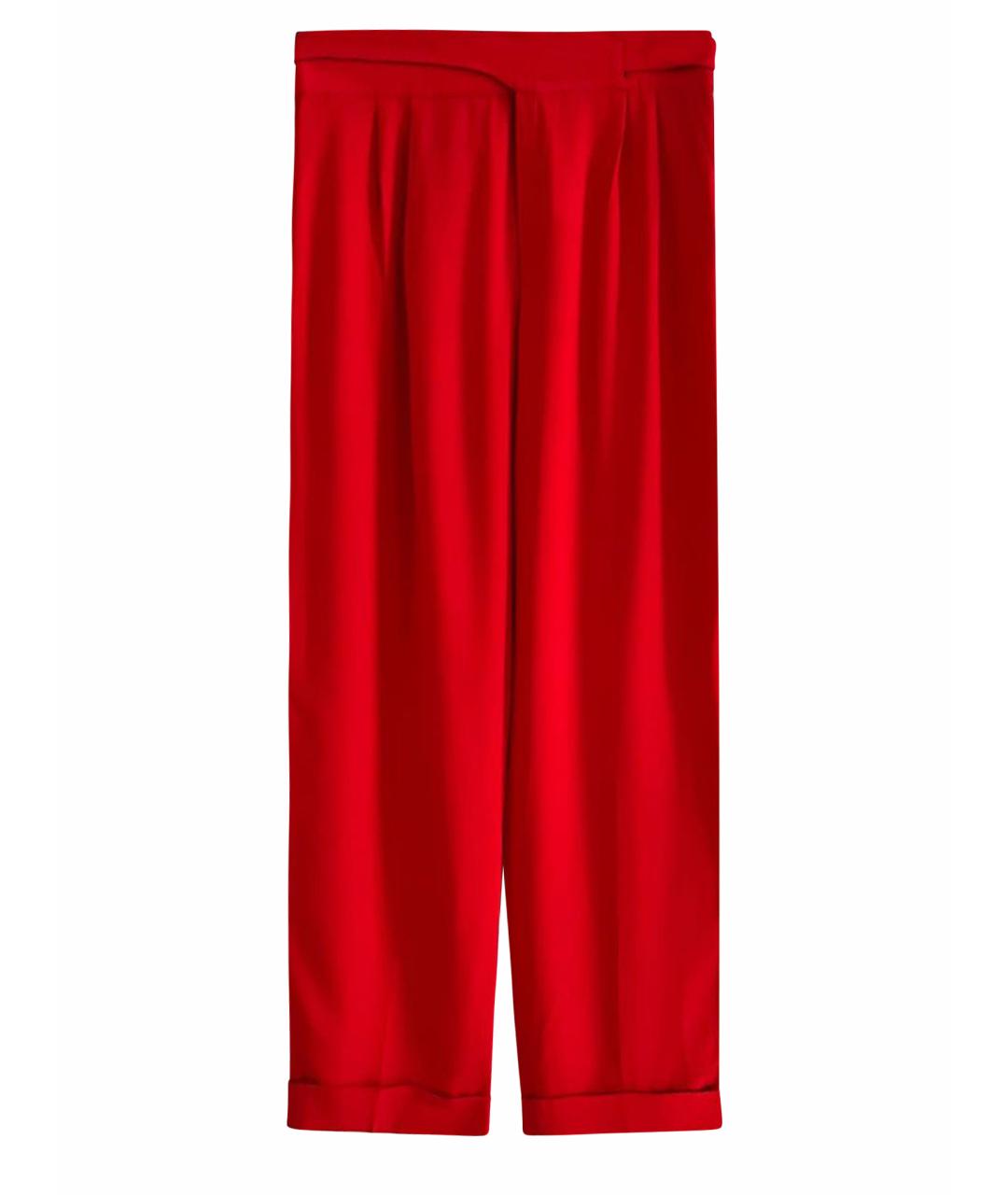 VALENTINO Красные прямые брюки, фото 1