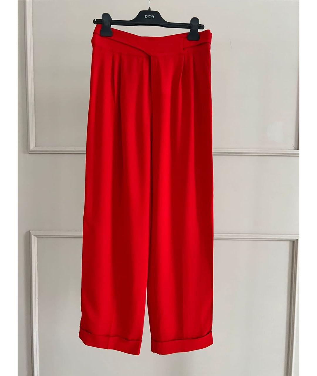 VALENTINO Красные прямые брюки, фото 9