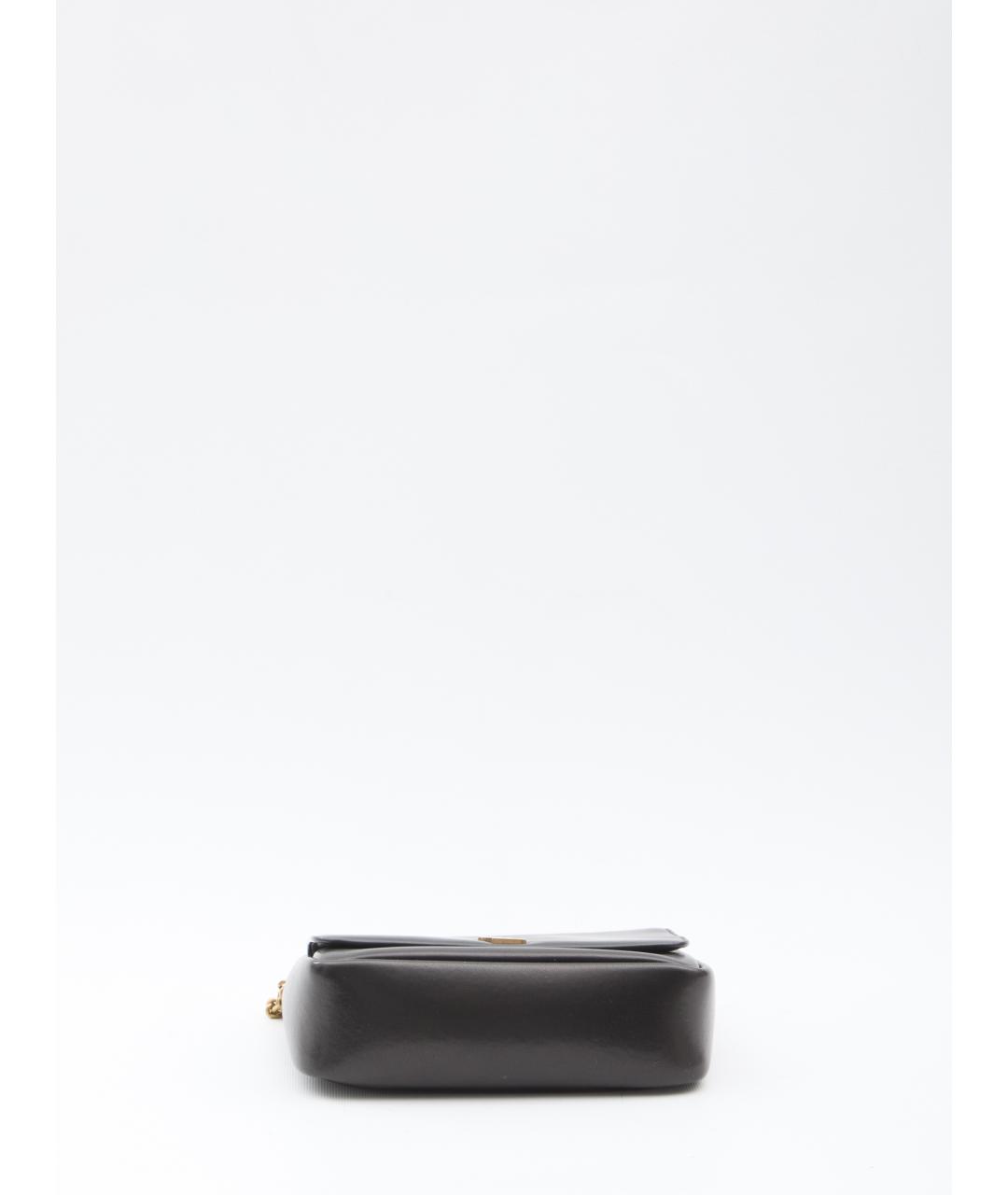 SAINT LAURENT Черная кожаная сумка через плечо, фото 3