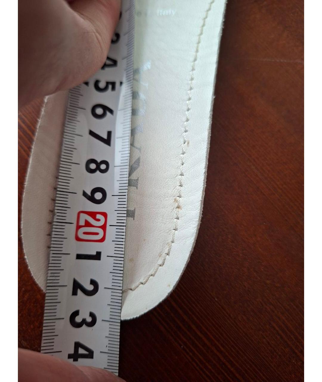 PRADA Белые кожаные лоферы, фото 7