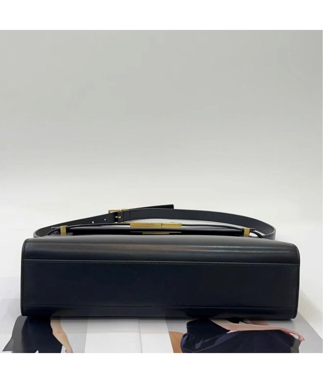 SAINT LAURENT Черная кожаная сумка через плечо, фото 5