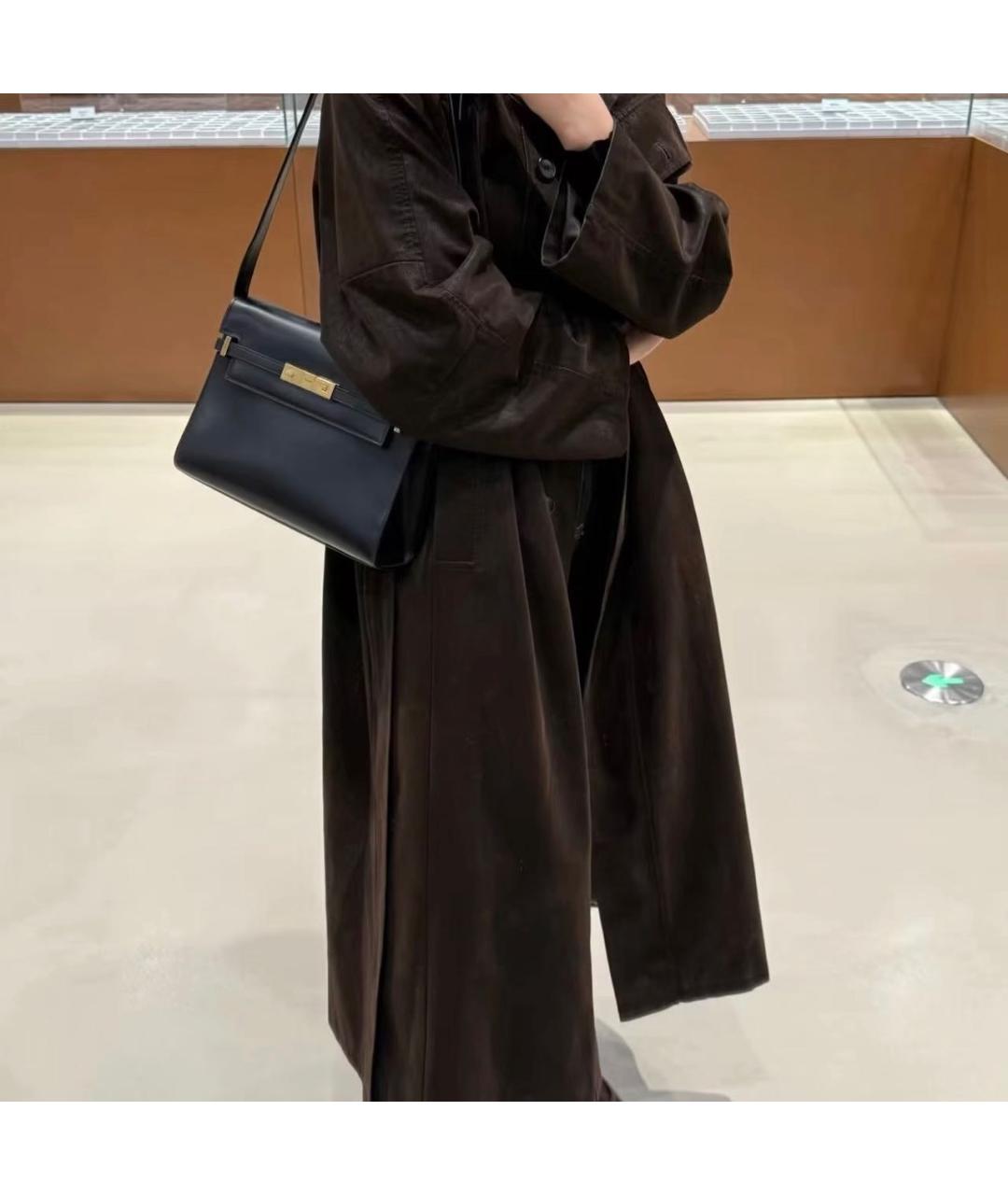 SAINT LAURENT Черная кожаная сумка через плечо, фото 8