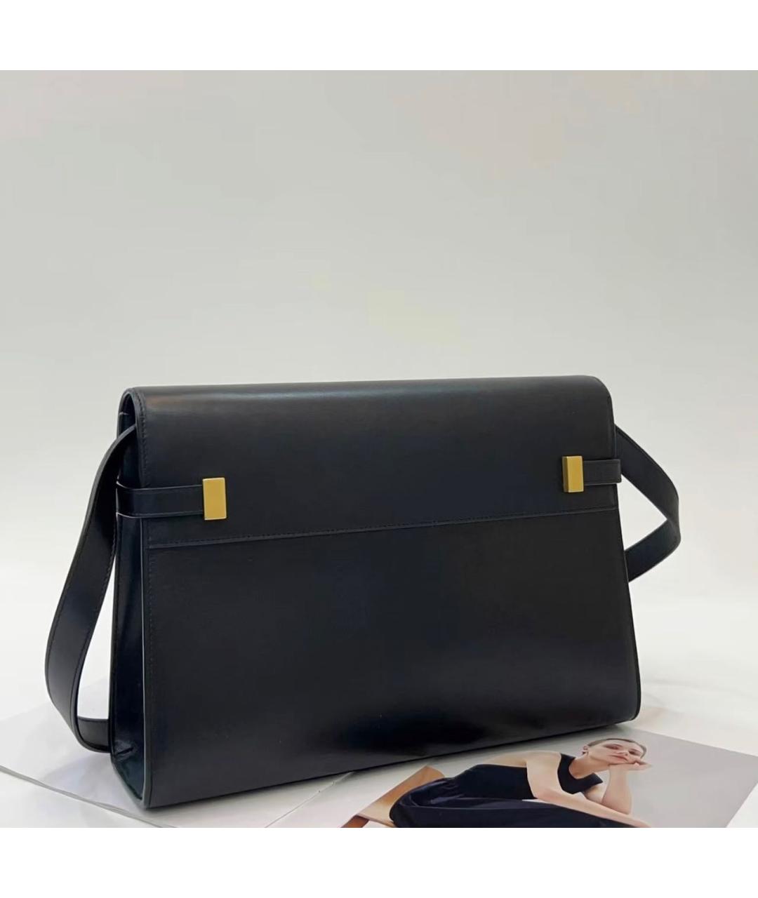 SAINT LAURENT Черная кожаная сумка через плечо, фото 4