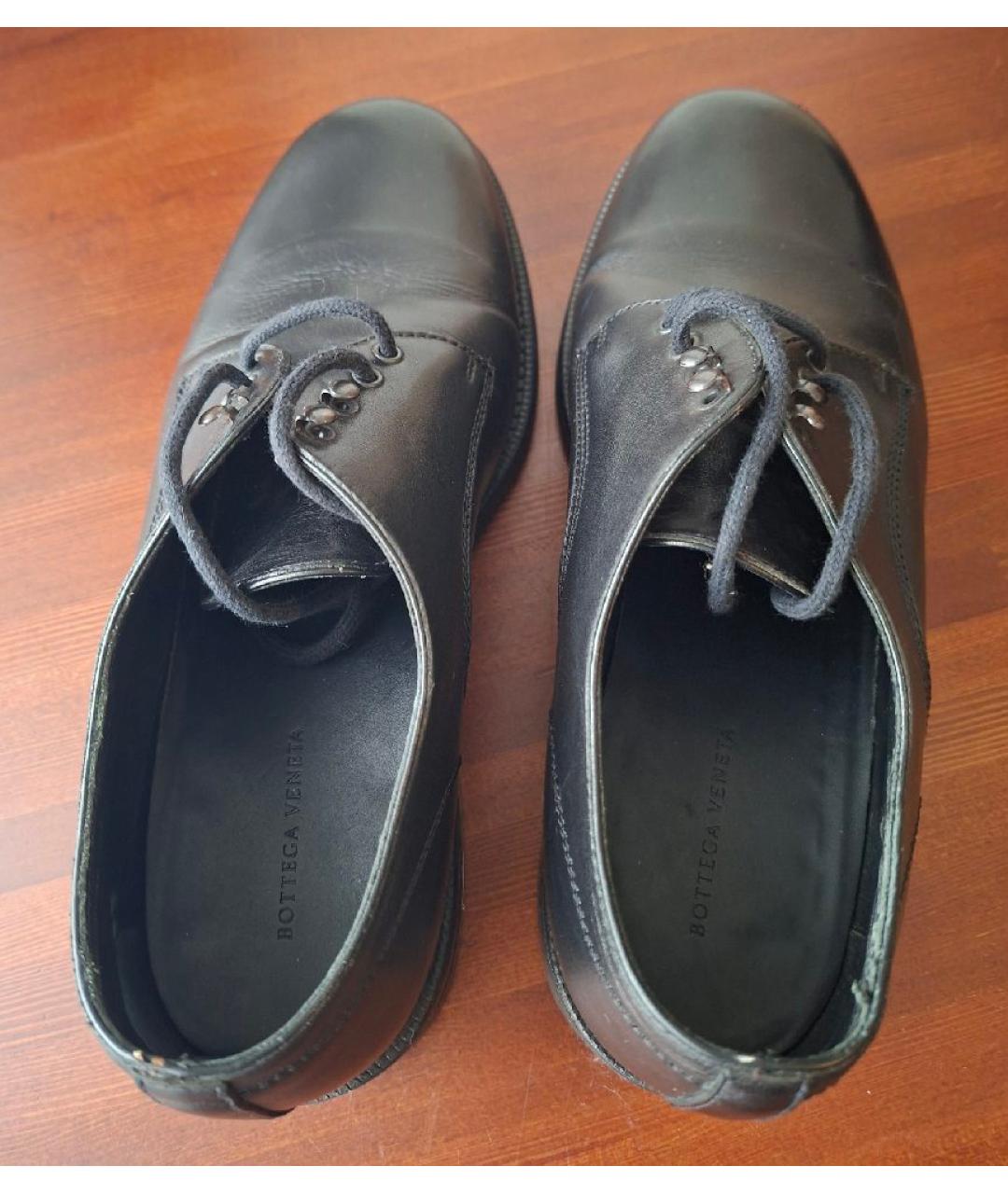 BOTTEGA VENETA Черные кожаные ботинки, фото 3