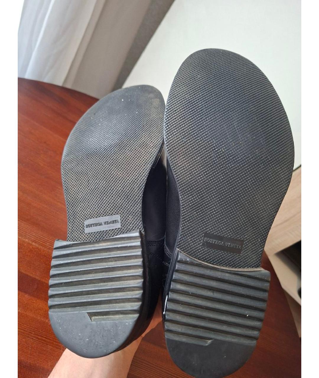 BOTTEGA VENETA Черные кожаные ботинки, фото 6