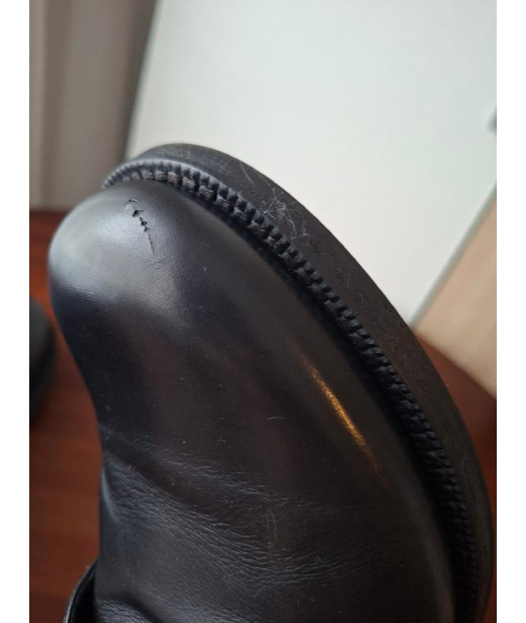 BOTTEGA VENETA Черные кожаные ботинки, фото 5