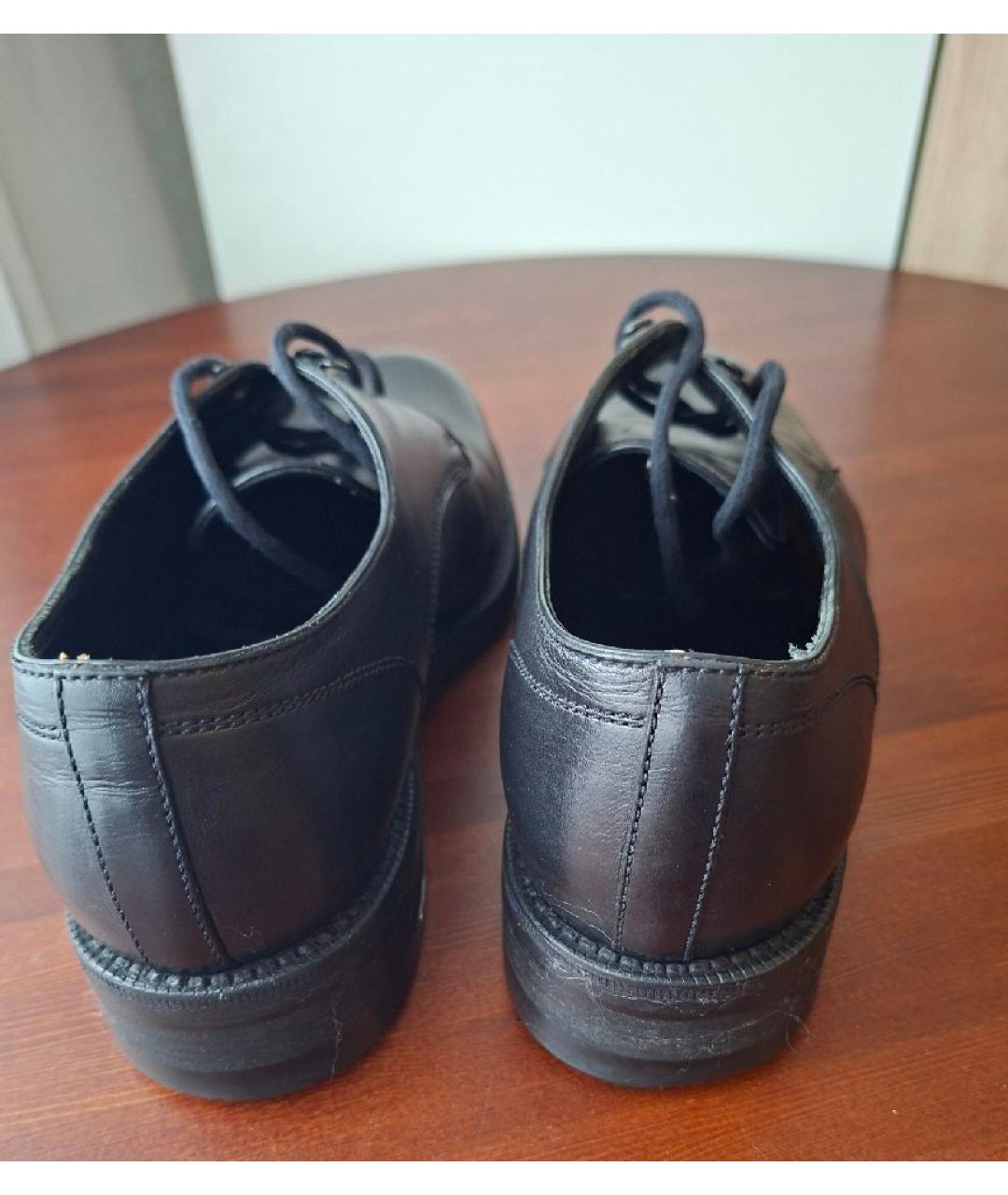 BOTTEGA VENETA Черные кожаные ботинки, фото 4