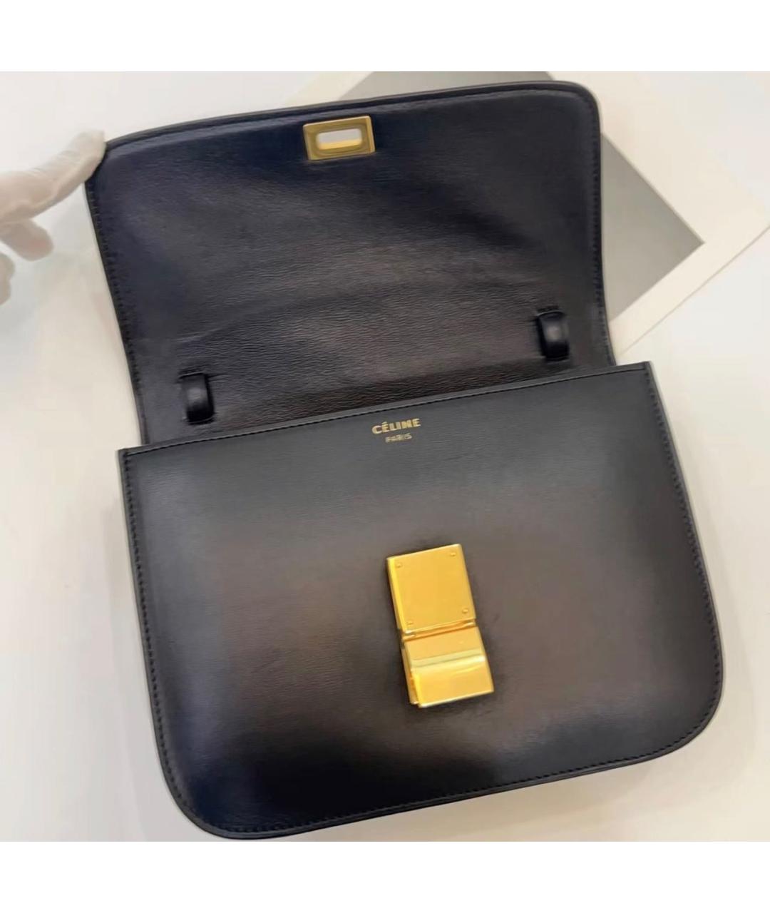 CELINE Черная кожаная сумка через плечо, фото 5