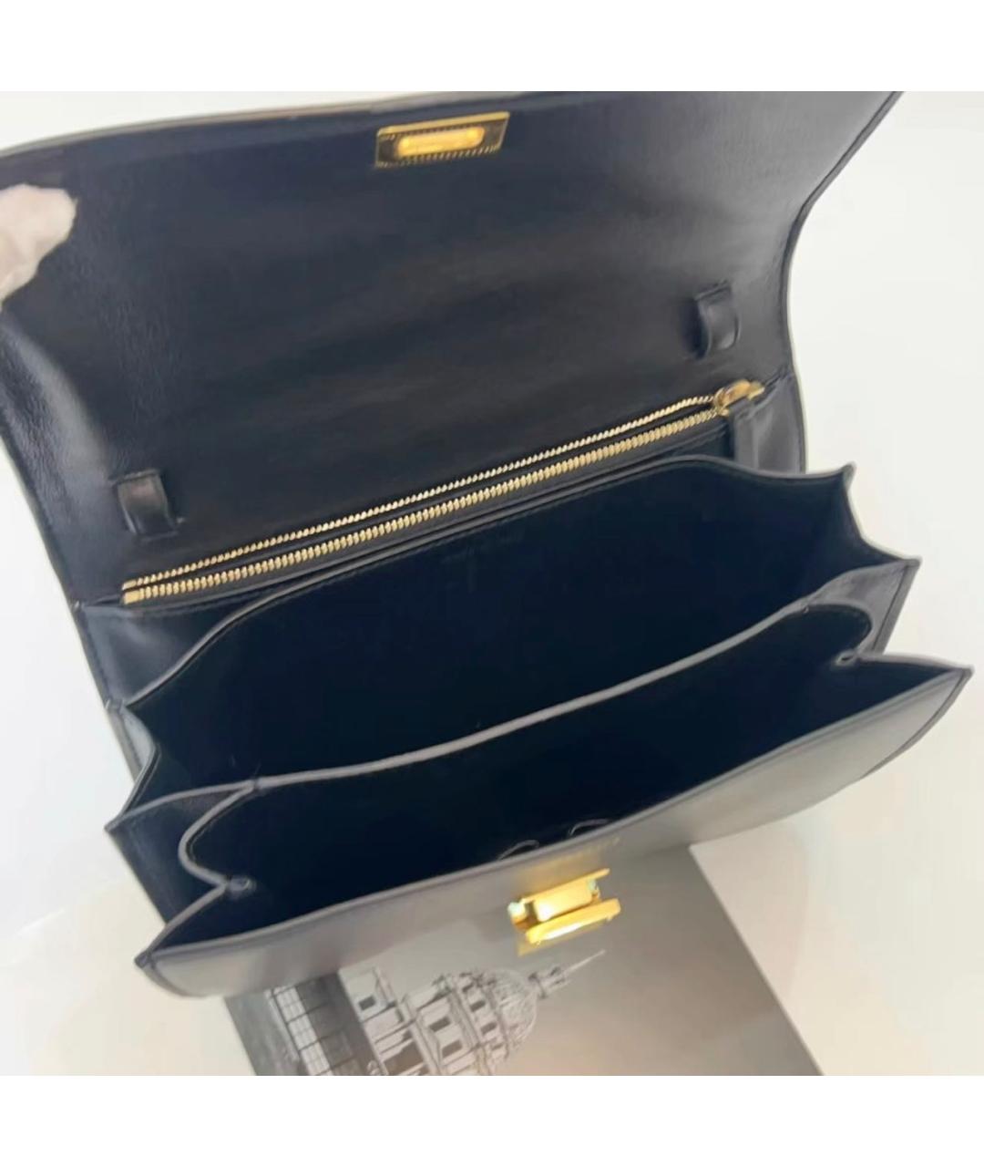 CELINE Черная кожаная сумка через плечо, фото 3