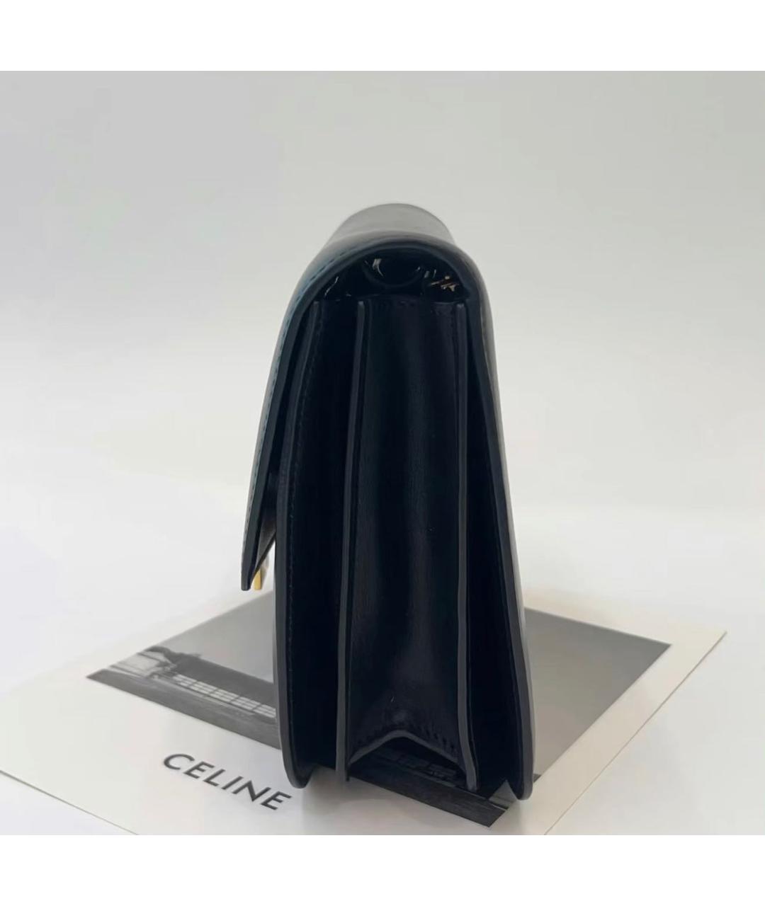CELINE Черная кожаная сумка через плечо, фото 7