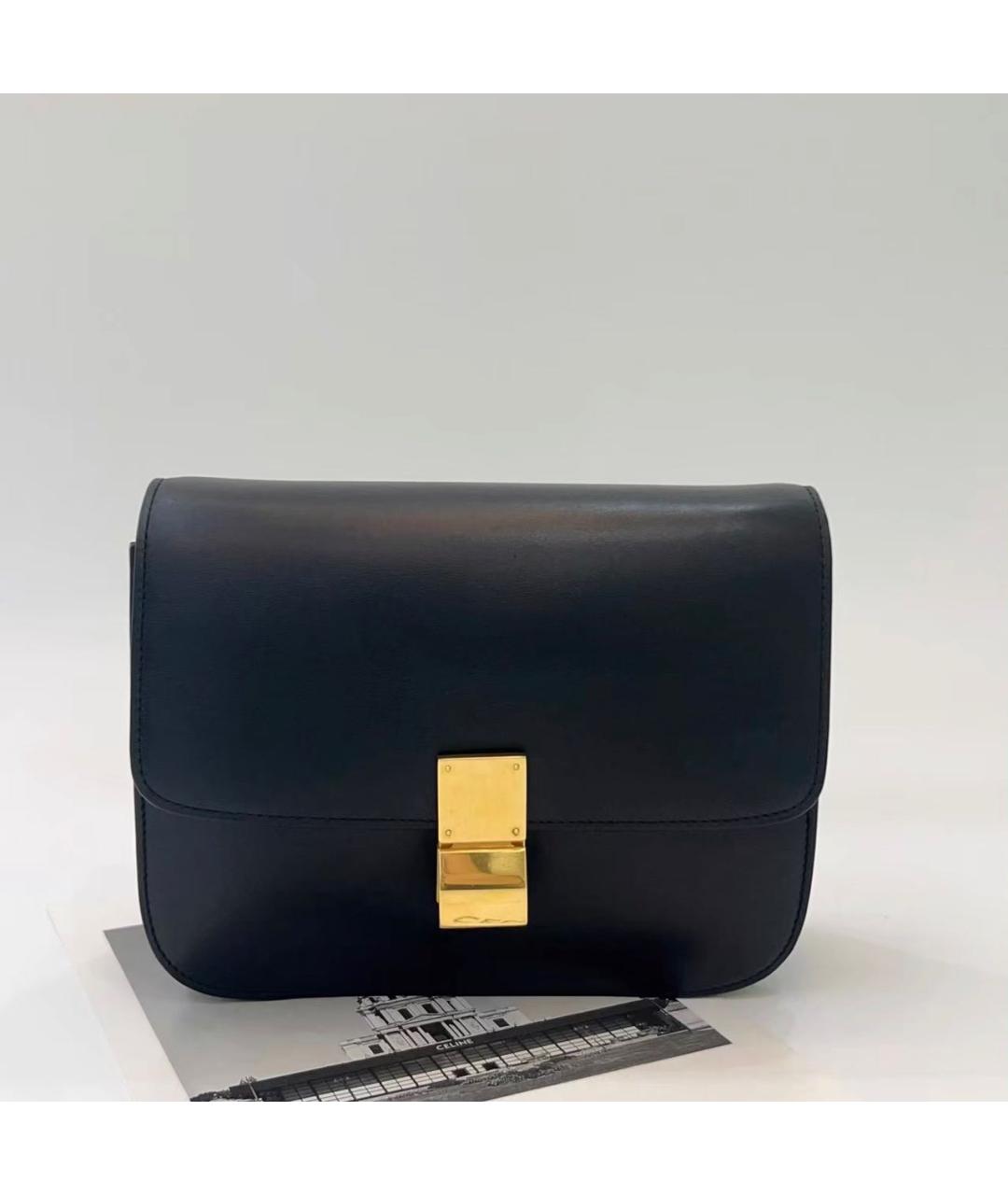 CELINE Черная кожаная сумка через плечо, фото 2