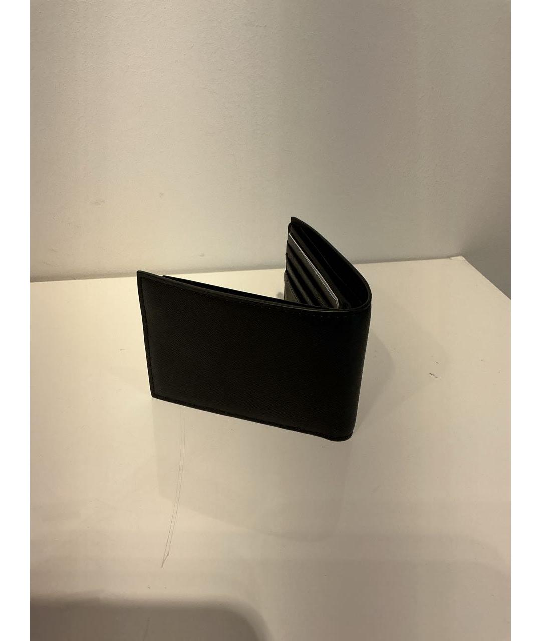 HUGO BOSS Черный кожаный кошелек, фото 3