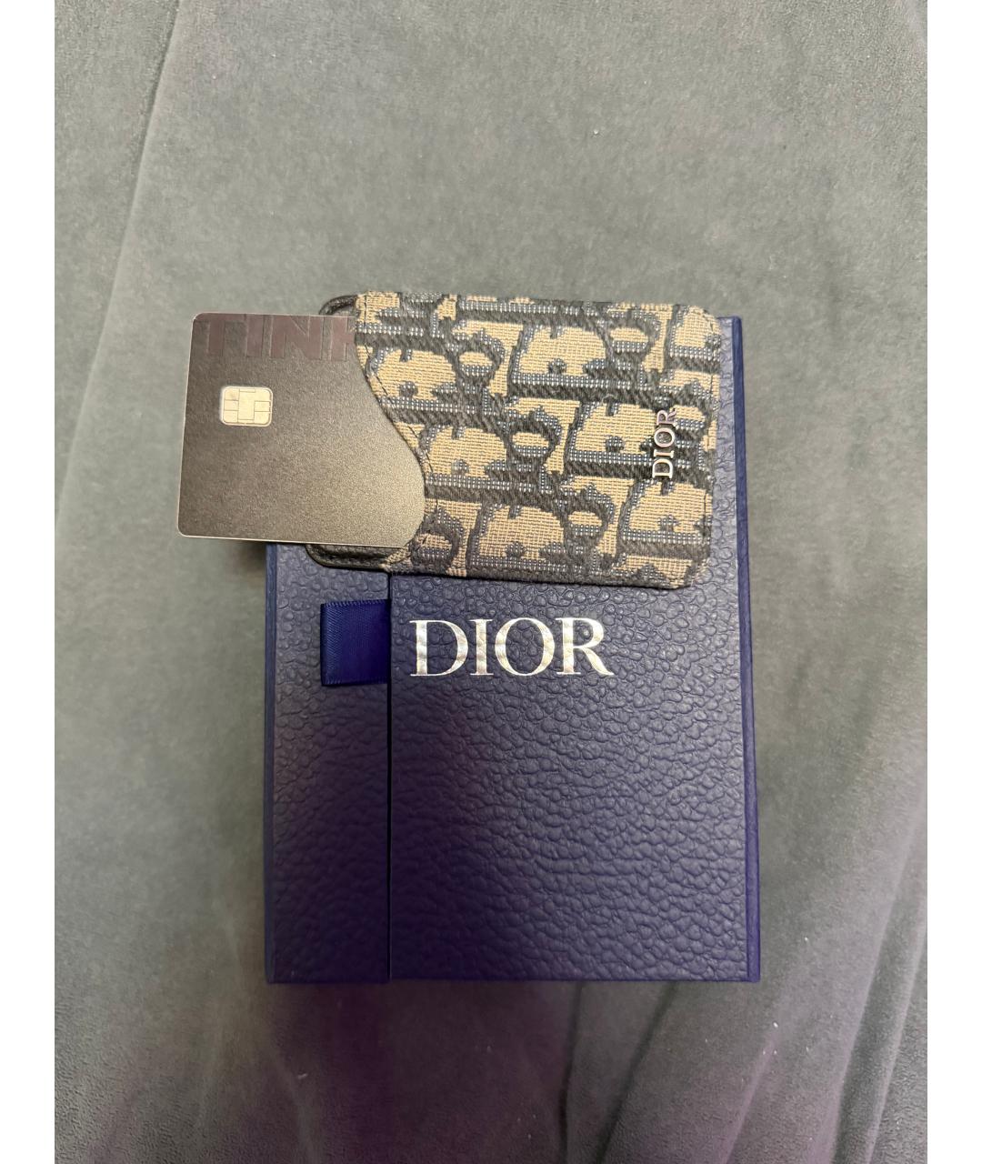 CHRISTIAN DIOR Бежевый кардхолдер, фото 3