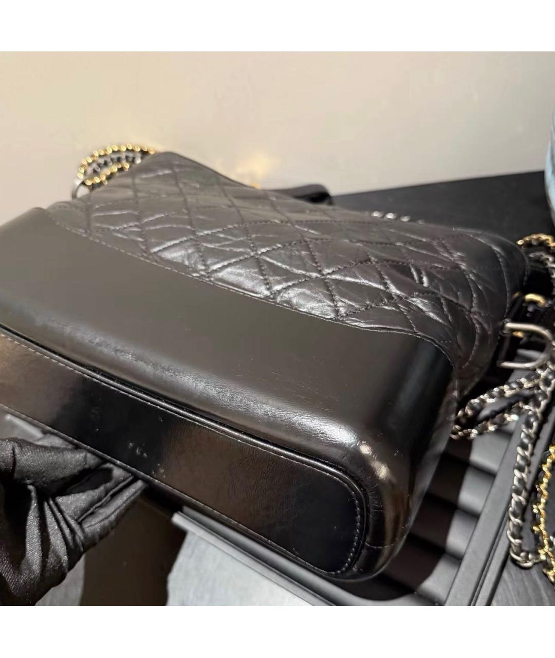 CHANEL Черная кожаная сумка через плечо, фото 7
