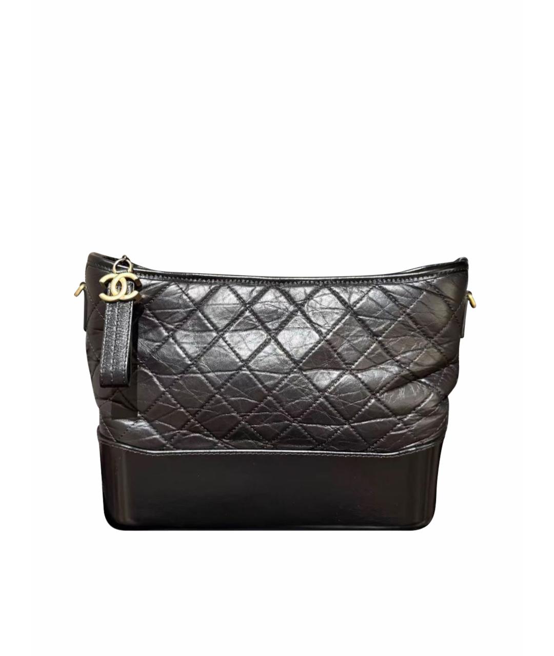 CHANEL Черная кожаная сумка через плечо, фото 1