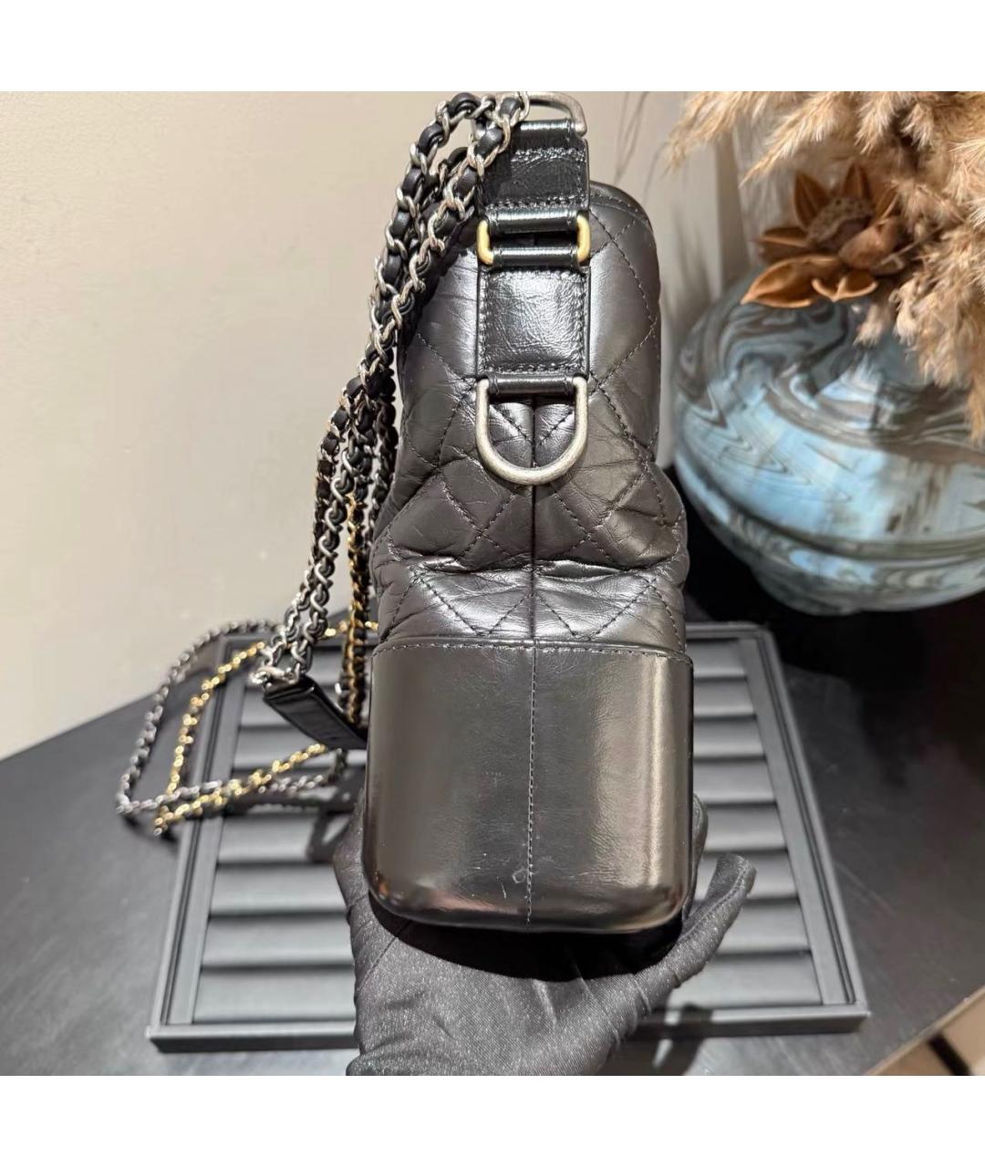 CHANEL Черная кожаная сумка через плечо, фото 3