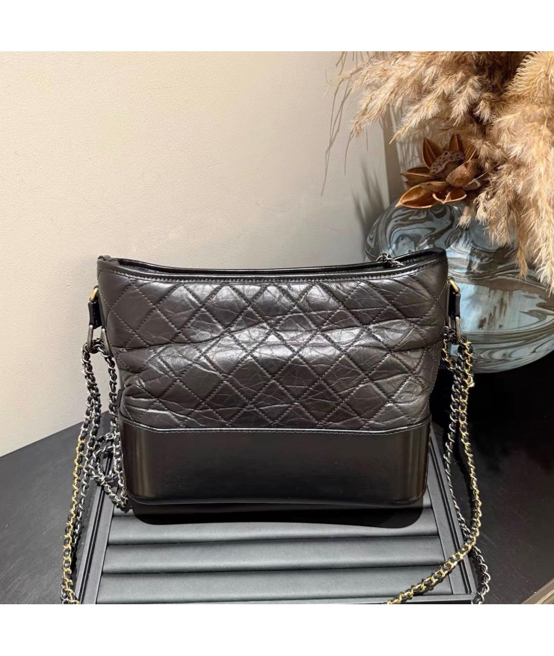 CHANEL Черная кожаная сумка через плечо, фото 2