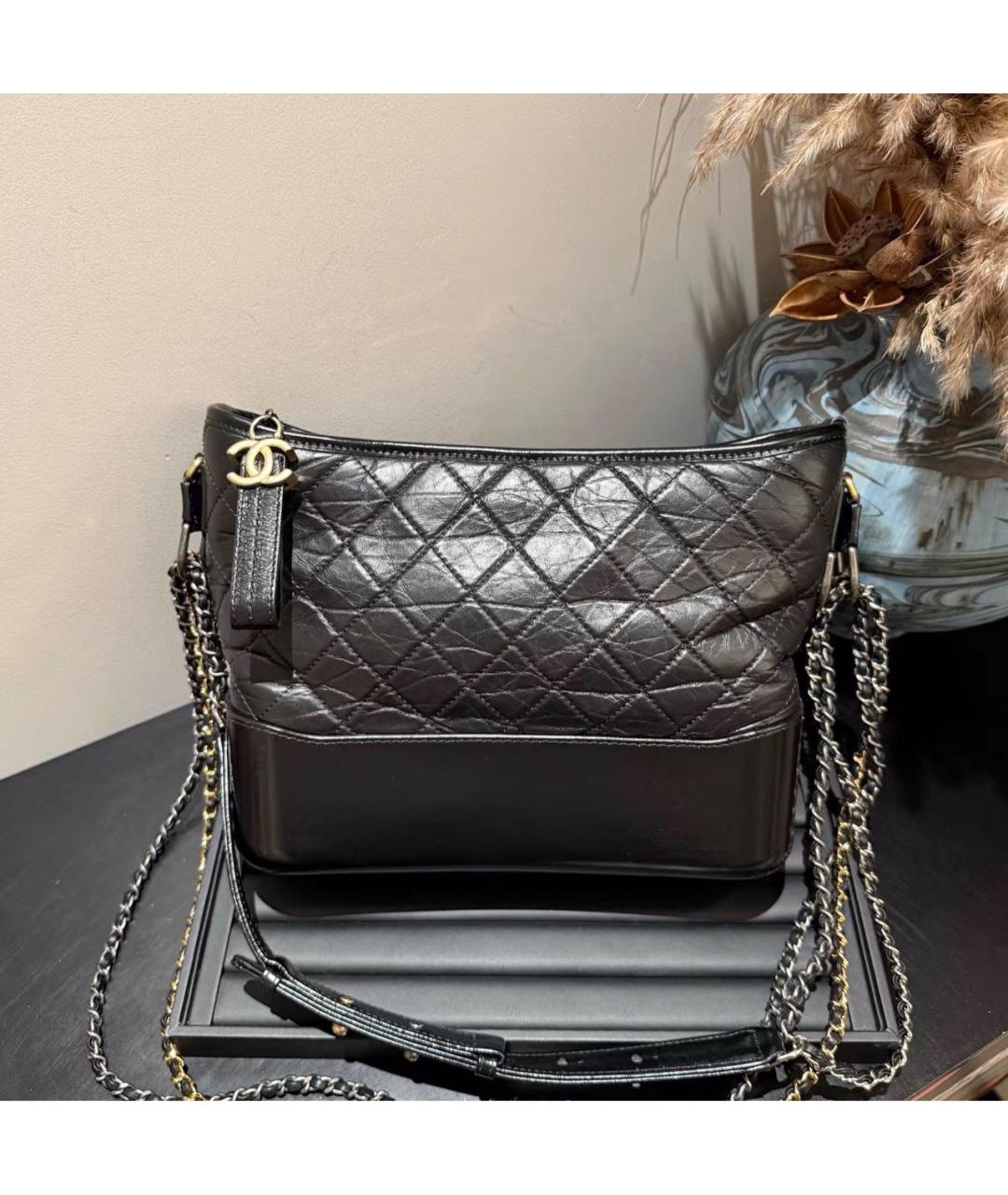 CHANEL Черная кожаная сумка через плечо, фото 9