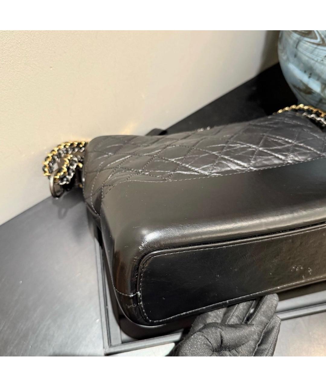 CHANEL Черная кожаная сумка через плечо, фото 6