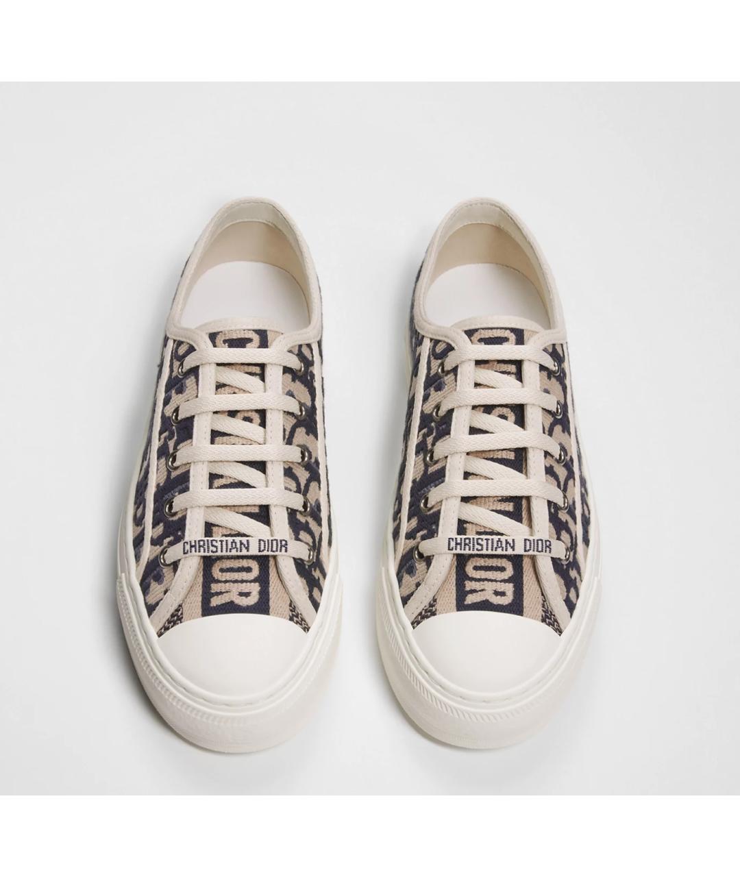 CHRISTIAN DIOR Синие текстильные кеды, фото 2