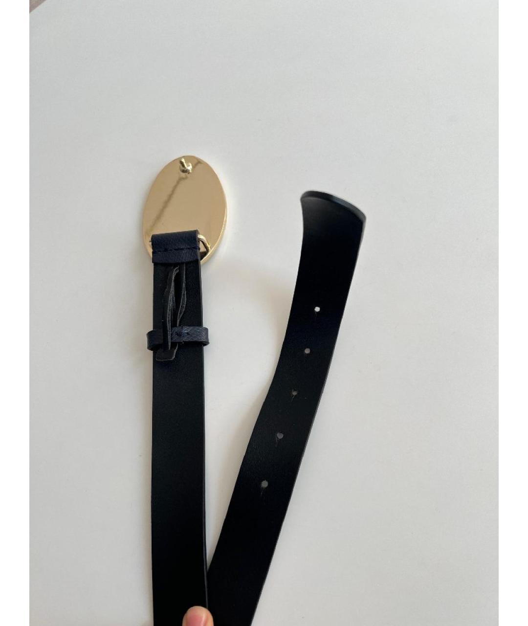 EMPORIO ARMANI Темно-синий кожаный ремень, фото 6