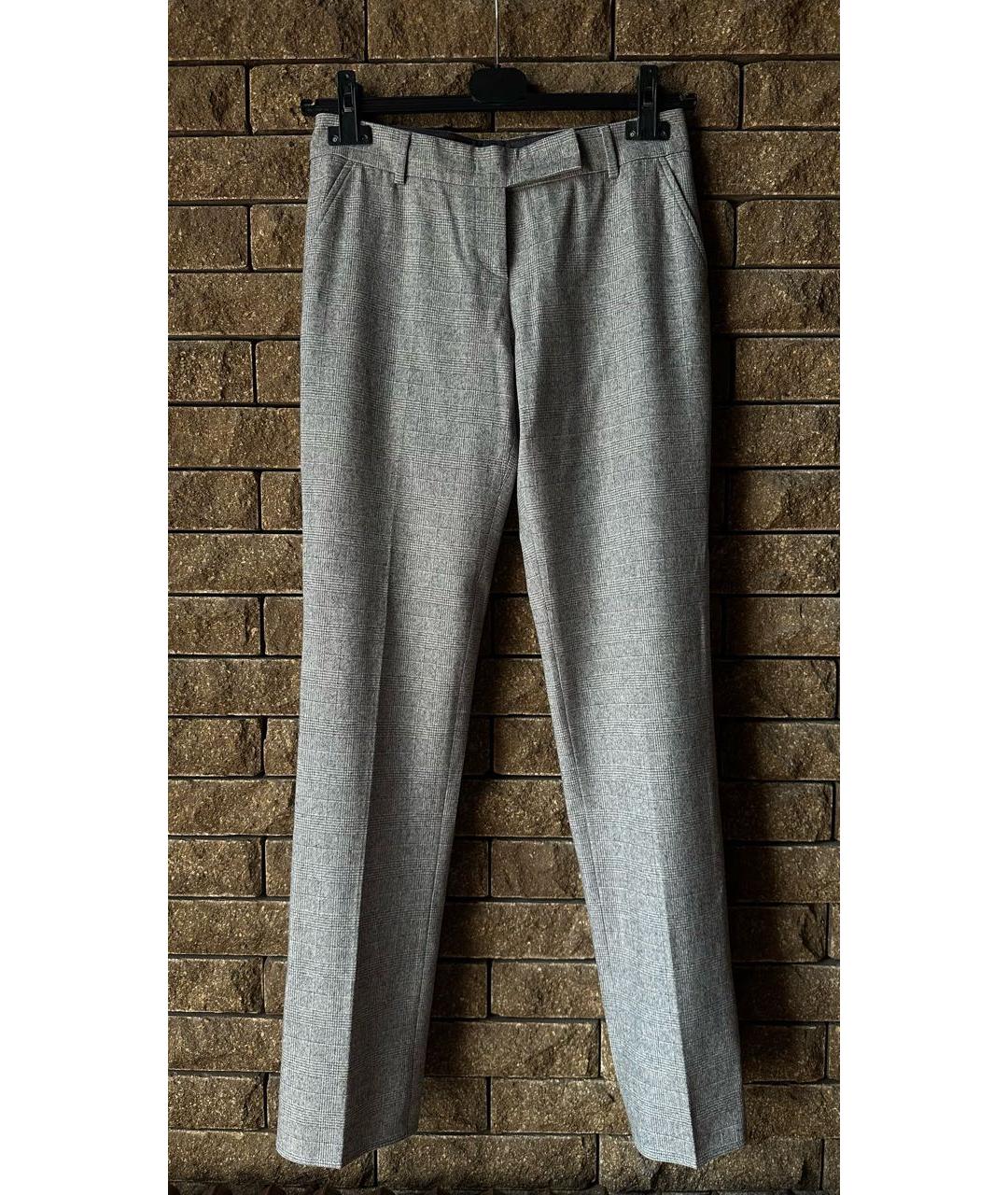 JOHN RICHMOND Серые шерстяные прямые брюки, фото 6