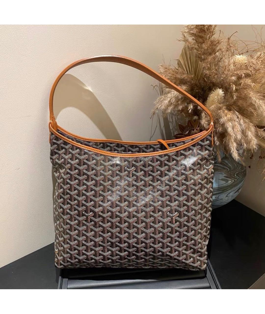 GOYARD Коричневая кожаная сумка тоут, фото 2